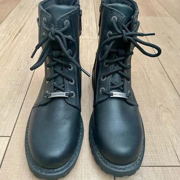 Harley-Davidson Women's Black Leather Boots - Picture 1 of 5